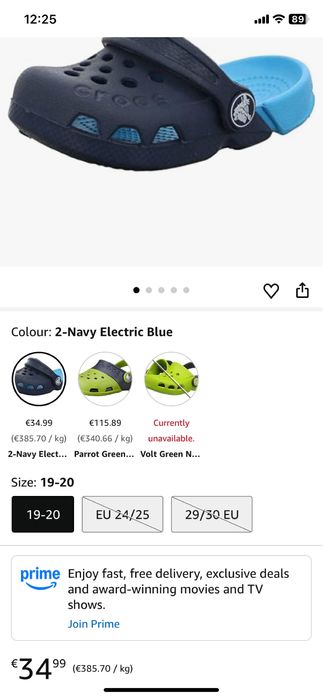 Papuci Crocs pentru copii, marimea J1 (32/33)