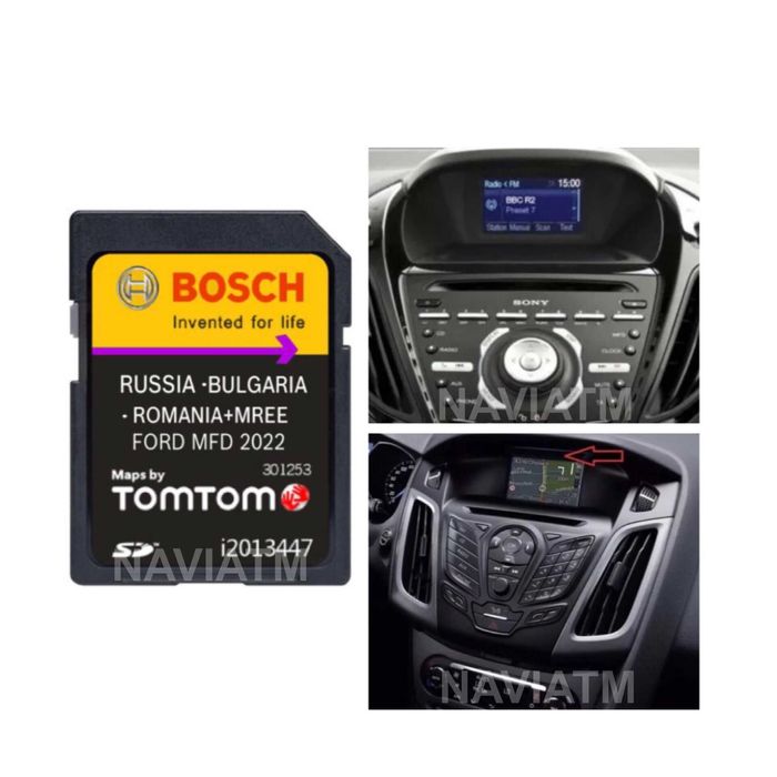 SD Card Navigatie Ford MFD Focus Kuga C MAX Fiesta Harta  Romania 2022
