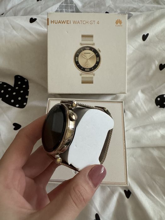 HUAWEI WATCH GT 4 41mm Light Gold, Curea Gold Milanese, Android/iOS