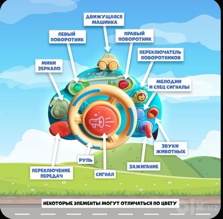 Интерактивный руль для детей, новый