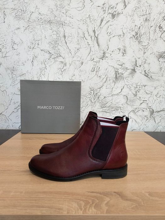 Елегантни кожени боти тип "Челси" – Marco Tozzi