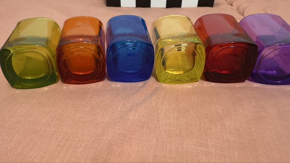 Set 6 pahare colorate shoturi