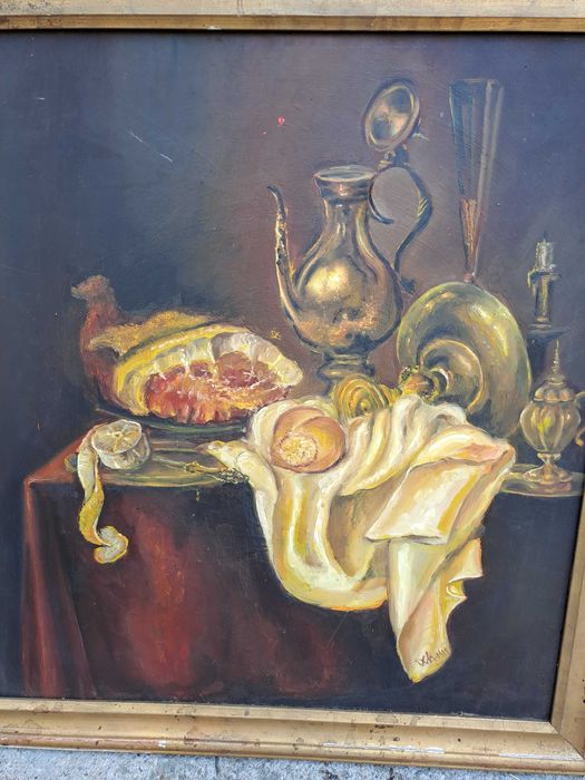 tablou pictura pe pfl 54/57 cm semnat