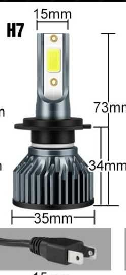 Becuri LED H7  12V  20000LM set 2buc