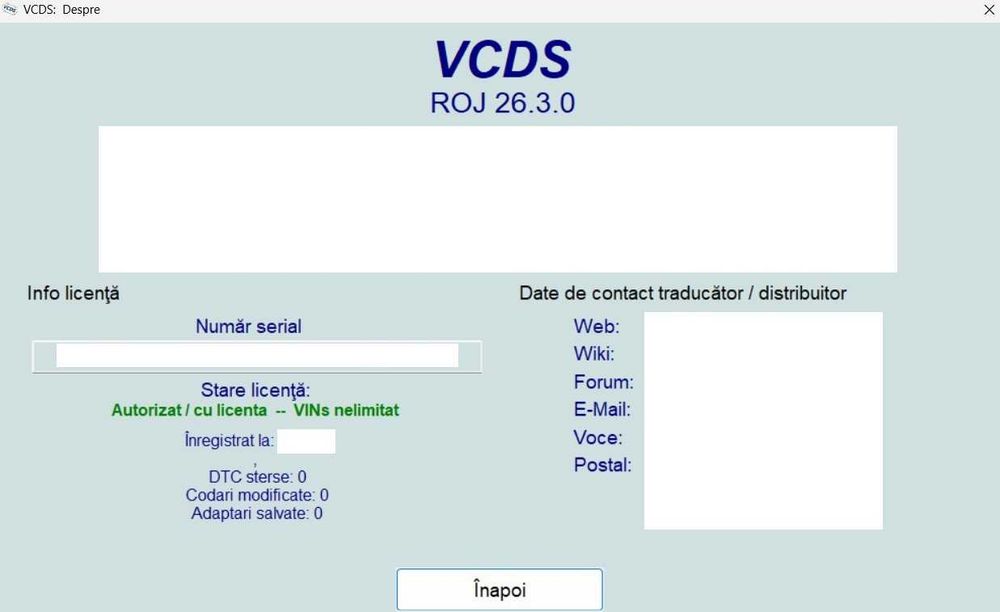 Tester VCDS HEX V2 ARM STM32F429 SOFT 26.9 EN/26.3 RO August 2026