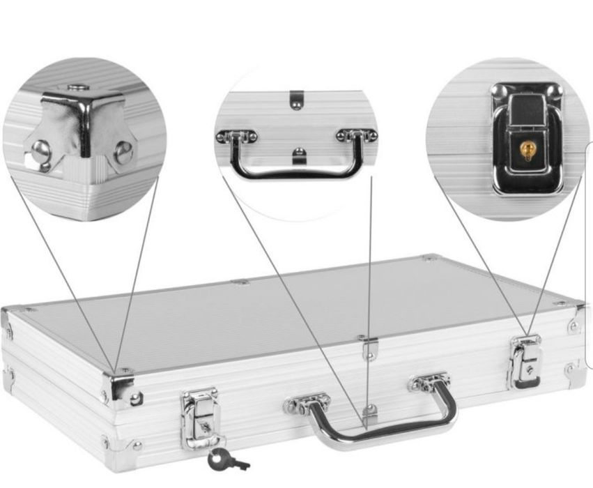Set Poker servieta aluminiu 200 piese 300 piese 500 piese NOU