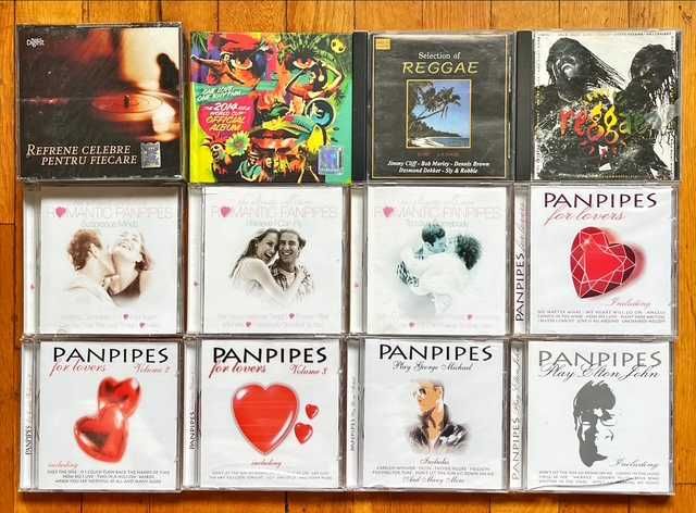 Lot CD orig. cu balade & selectii reggae, panpipes, pop si latino