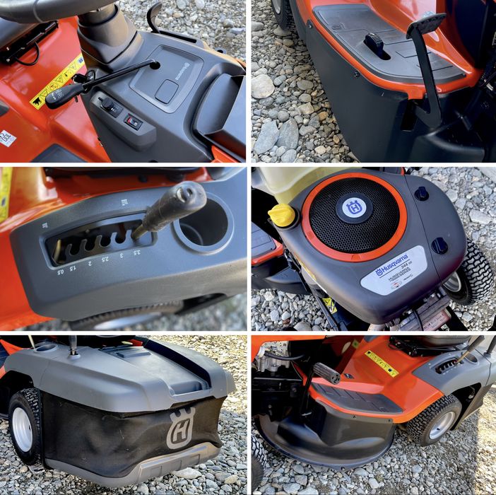 Tractoraș de tuns iarba/gazon Husqvarna TC 130 2014 / cu Coș pentru depozitare iarbă / 350cc / 12.5 cai  Recent adus !