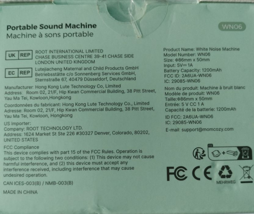 Momcozy  aparat de zgomot Bebeluși