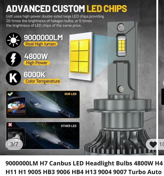 H4 LED крушки комлект