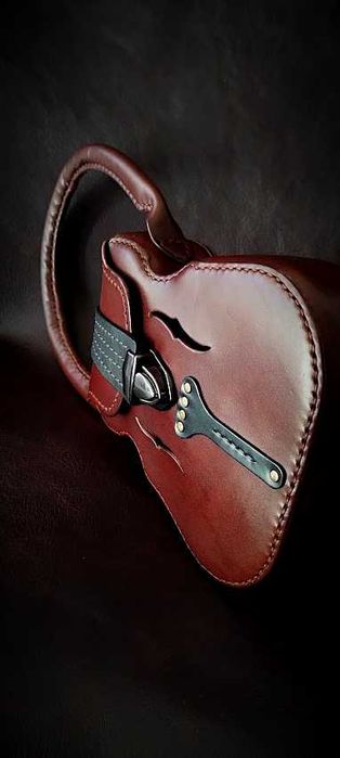 Чанта от естествена кожа ръчна изработка /виолина/