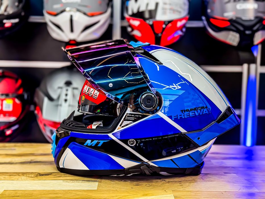 Casca Moto MT THUNDER 4 Freeway Blue