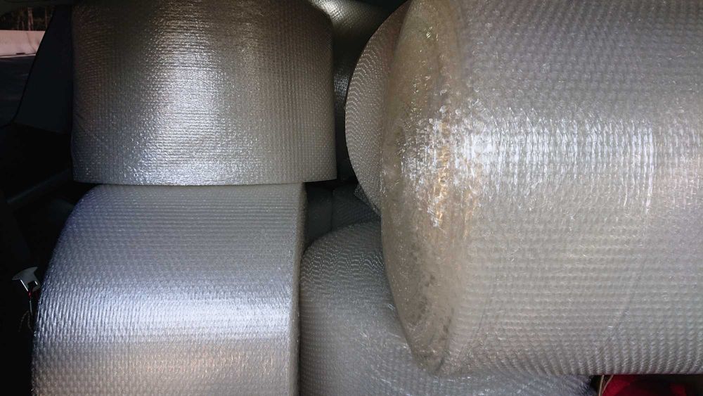 Folie cu bule transparenta pe rola.