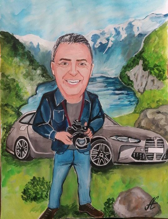 Персонализирани карикатури по снимка- ръчно рисувани подаръци