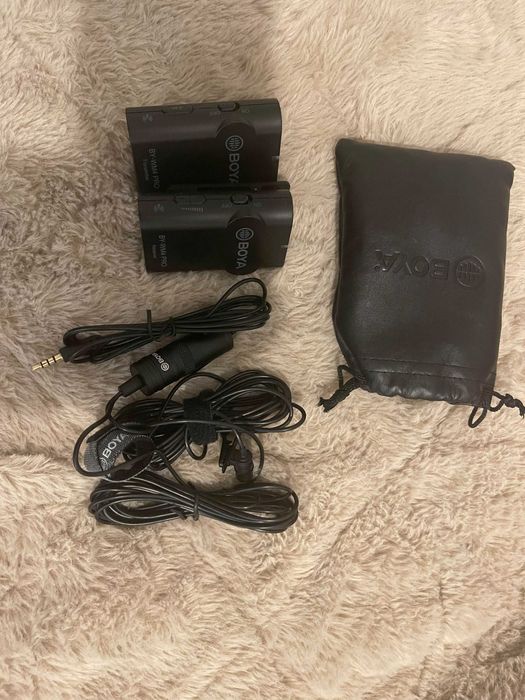 Microfon lavaliera wireless Boya BY-WM4 PRO + Lavaliera Stereo BY-M1