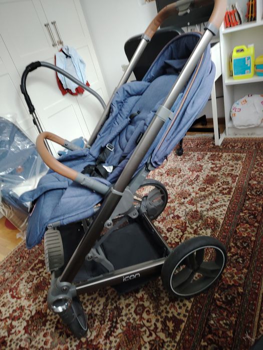 Комбинирана детска количка Cangaroo Icon 2в1 цвят дънки