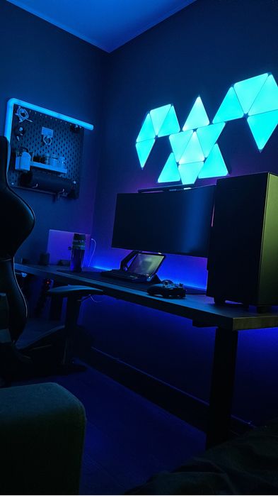 Lumini Led inteligente wifi Nanoleaf shapes 15x full accesories