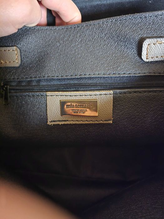 Mia Tomazzi оригинална дамска чанта от естествена кожа
