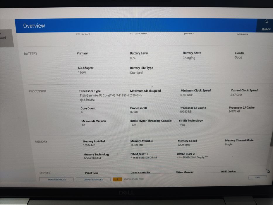 Laptop DELL Precision 3561