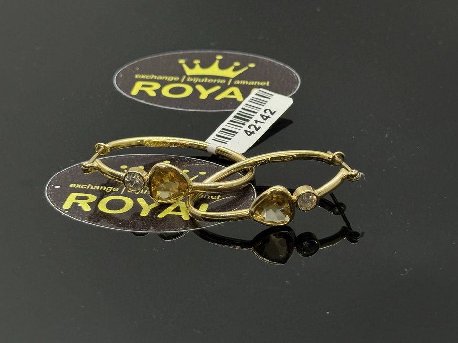 Bijuteria ROYAL : Cercei  AUR 18K / 5.23 GR