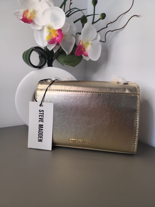 Оригинална дамска чанта Steve Madden - Златна металик