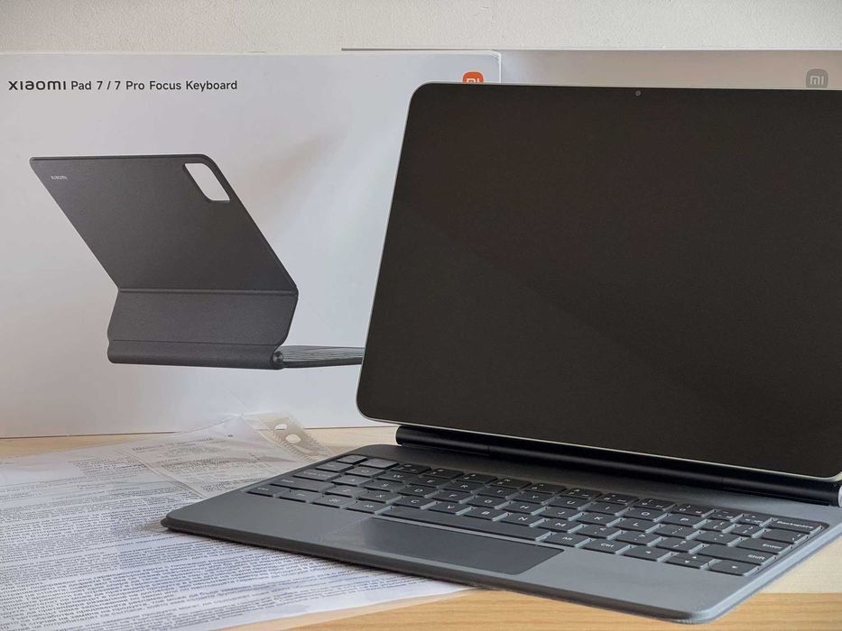 Бартер! НОВ! Xiaomi Pad 7 + Pro Focus keyboard + Xiaomi 33W Зарядно