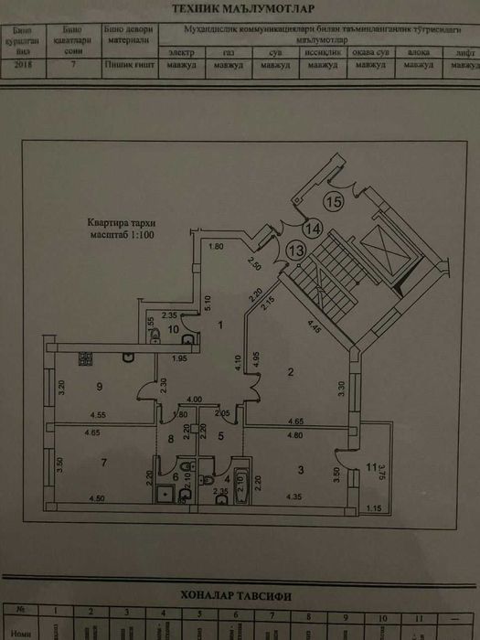 Габус 115м2 Продаётся 3-х комнатная квартира ц-1