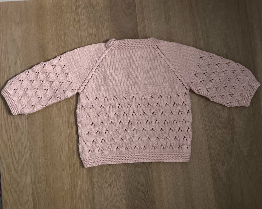 Pulover/Cardigan handmade fetiță 3-4 ani  / jacket roz pastel
