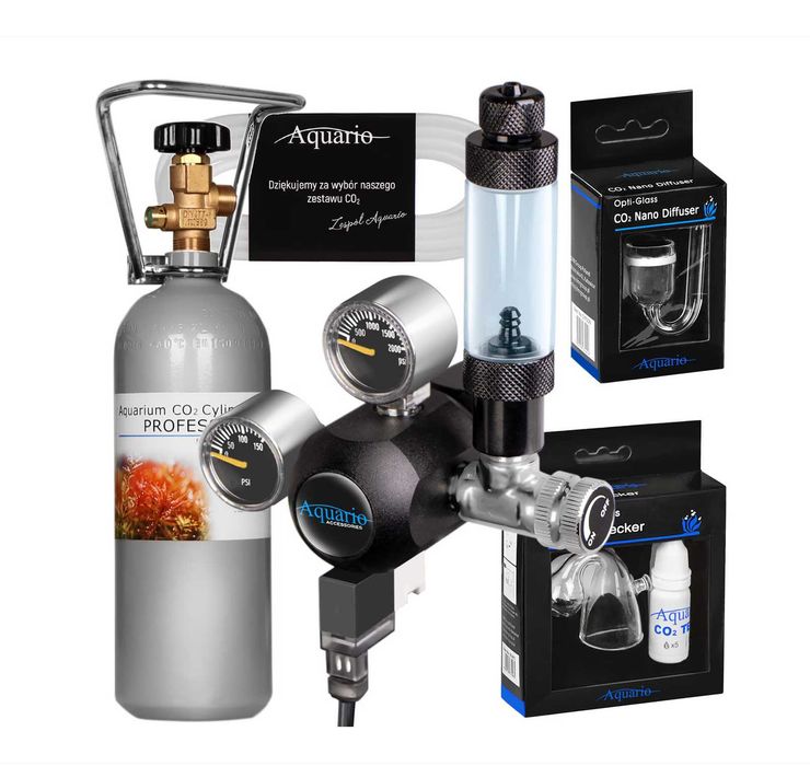 butelie co2 pentru acvariu, capacitate 2l + reductor + electrovalva