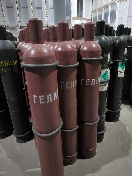 Гелий высокой чистоты 5.0 (99,999%) и 6.0 (99,9999%)  в 40л баллоне