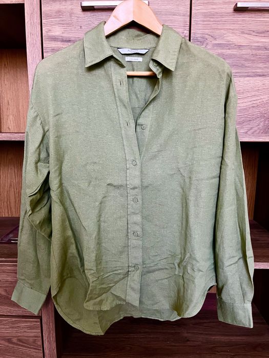 Cămașă damă, mărimea S, culoare kaki – stare impecabilă cu in in compoziție