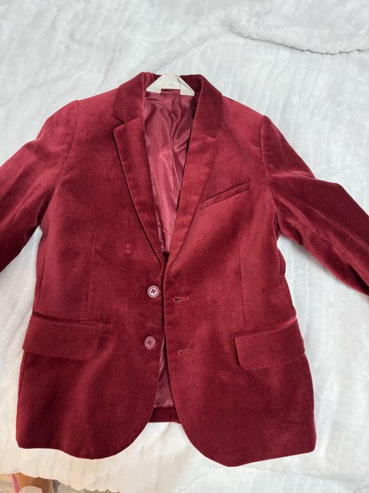 Детско плюшено червено сако