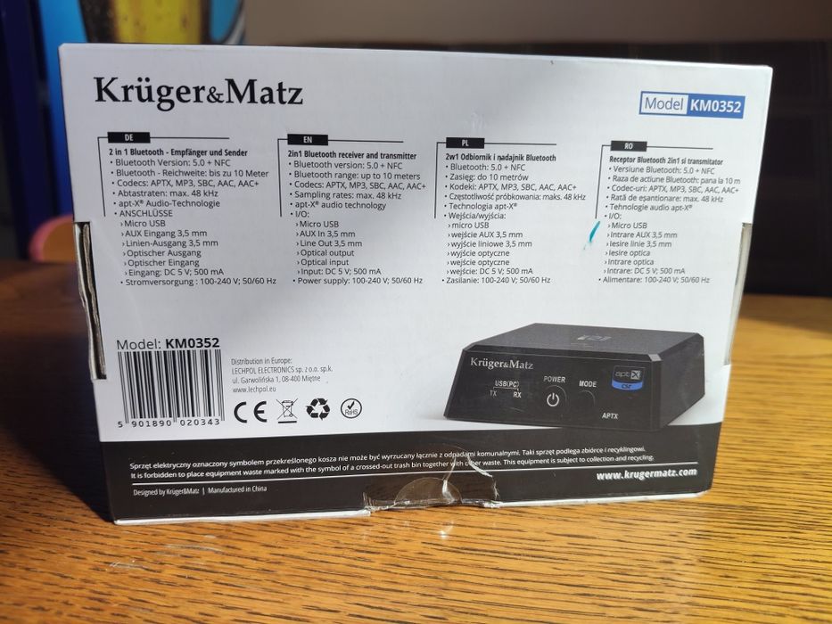 Transmitator si receptor Bluetooth Kruger&Matz