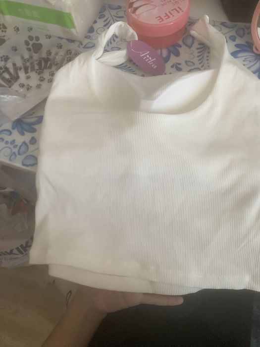 Топик белый женский