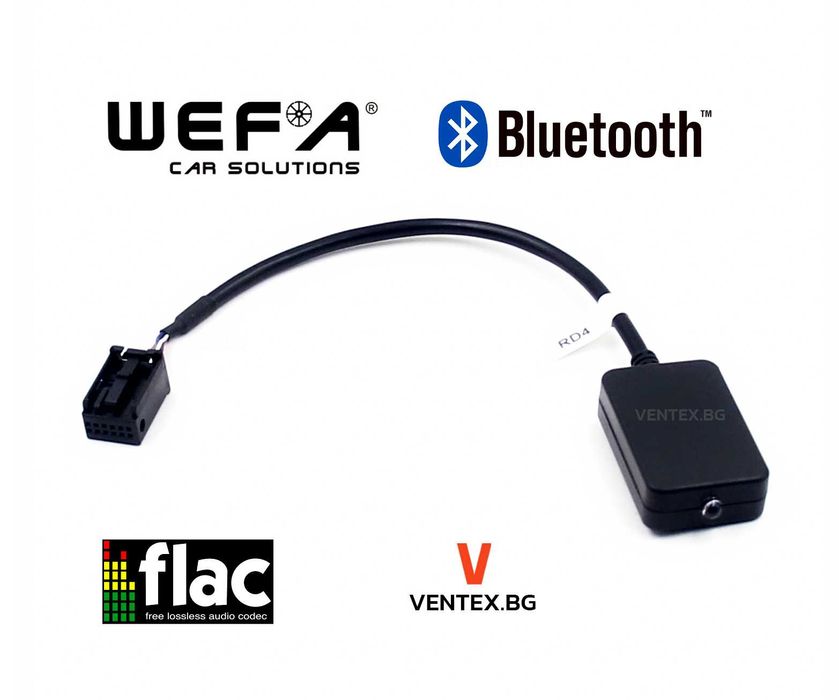 Bluetooth адаптер за Peugeot с фабрично радио RD4 за слушане на музика