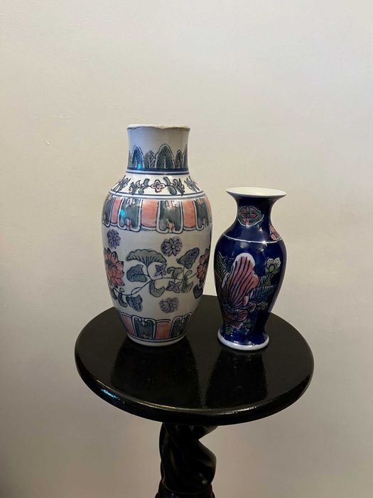 Set 2piese vechi portelan pictat manual china marcate deosebite ieftin