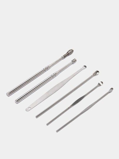 Набор средств для чистки ушей, 6 приборов в 1 комплекте (супер цена)