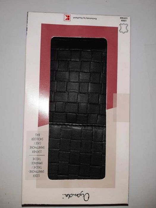 Gentuță din piele naturală pentru telefon cu lanț auriu