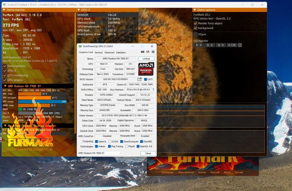 Видео карта XFX Radeon RX 7900 XT Speedster MERC 310 20GB GDDR6