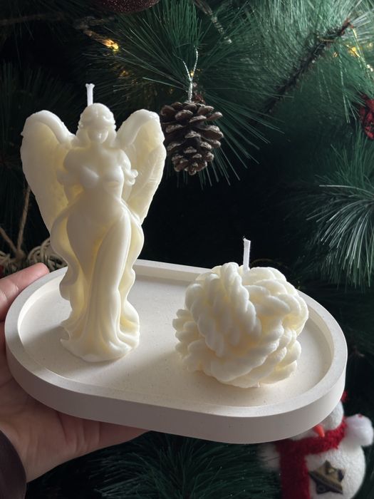 Свеча «ангел» ,с приятным запахом/ручная работа