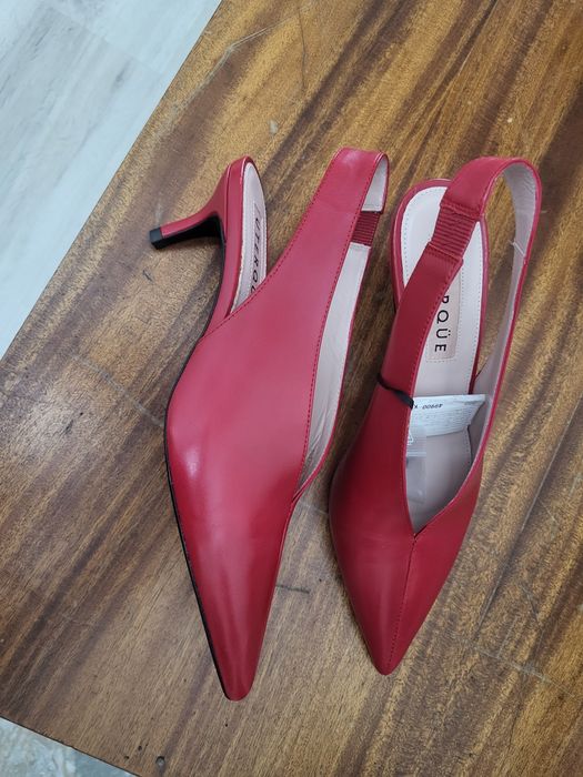 Туфли красные лодочка