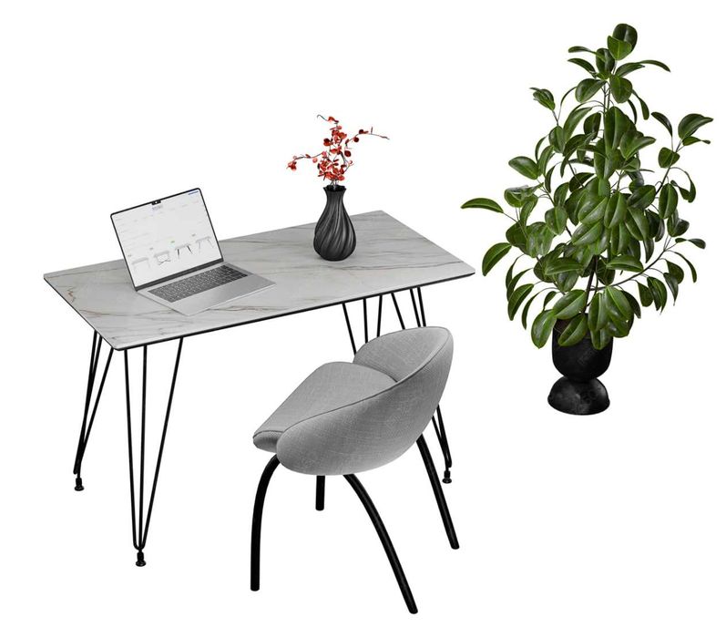 Стол обеденный, компьютерный из керамогранита 120х60 см