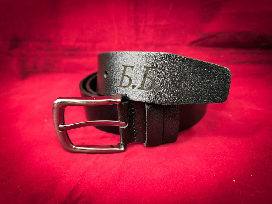 Персонализиран стилен мъжки колан от ЕСТЕСТВЕНА БИВОЛСКА КОЖА