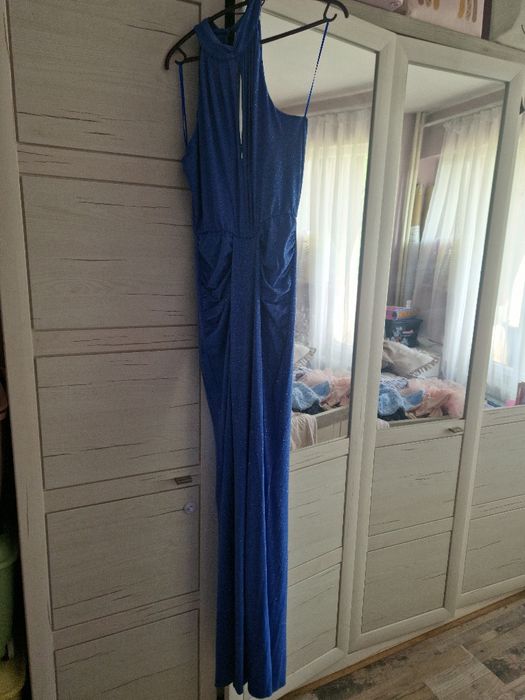 Драпирана рокля с блясък Lynne