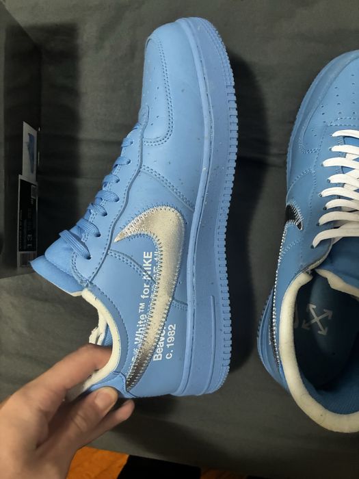 Nike air force 1 off white university blue