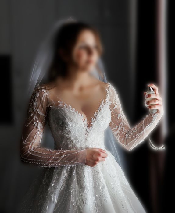 Rochie de mireasă model unicat – Stil A-Line (include voal și cerc)