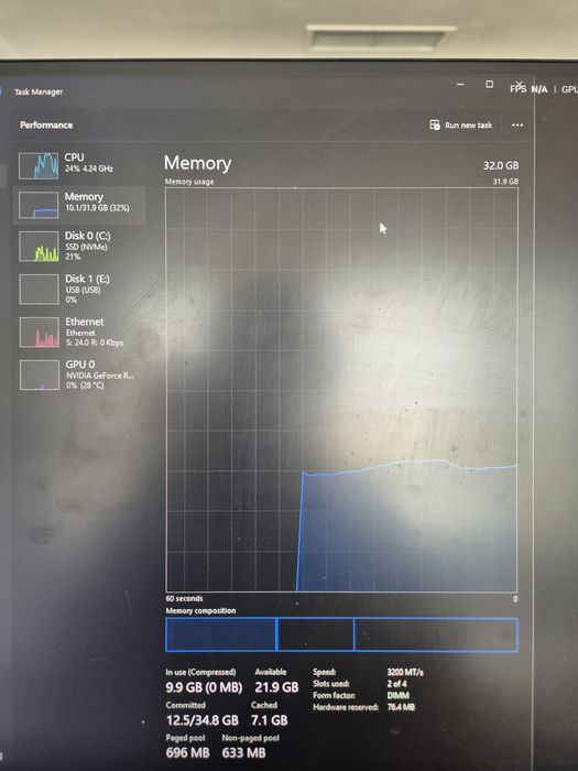 Kingston Fury RAM 32gb (16×2) ddr4 3200 mhz