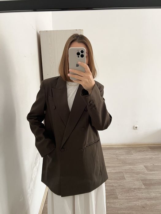 Пиджак прямой хаки, размер с