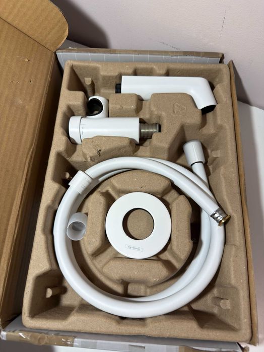 Hansgrohe Bidette S baterie bideu cu set de duș ascuns alb