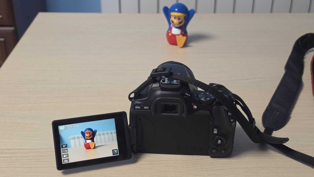 Aparat foto DSLR Canon EOS 250D + Obiectiv EF-S 18-55mm f/3.5-5.6 IS STM – Aspect impecabil